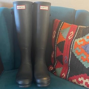 Hunter Matte Black Adjustable Tall Boots